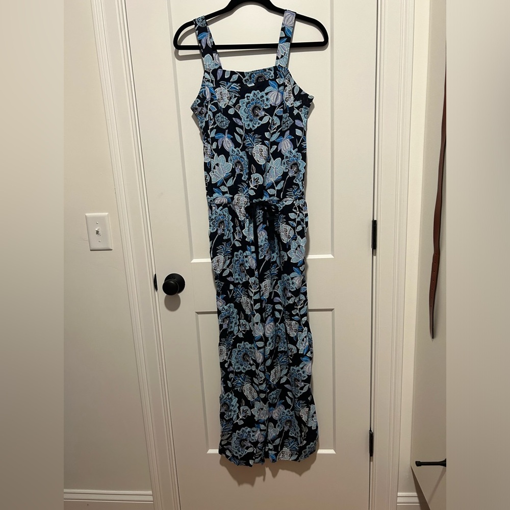 Loft tie waist jumpsuit